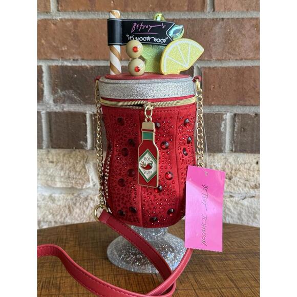 Betsey Johnson Handbags - RARE Betsey Johnson Kitsch Bloody Mary Crossbody Bag NWT Limited Edition - As Is